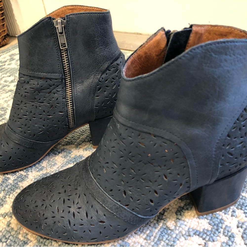 Blue Ankle Booties